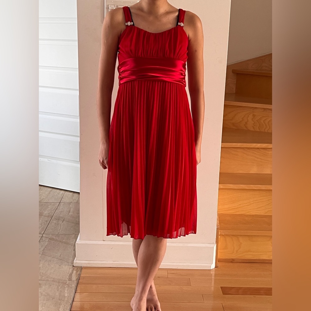 Red classic look dress